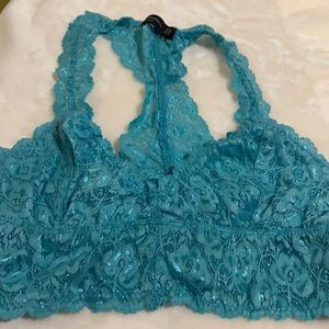 Aqua lace bralette